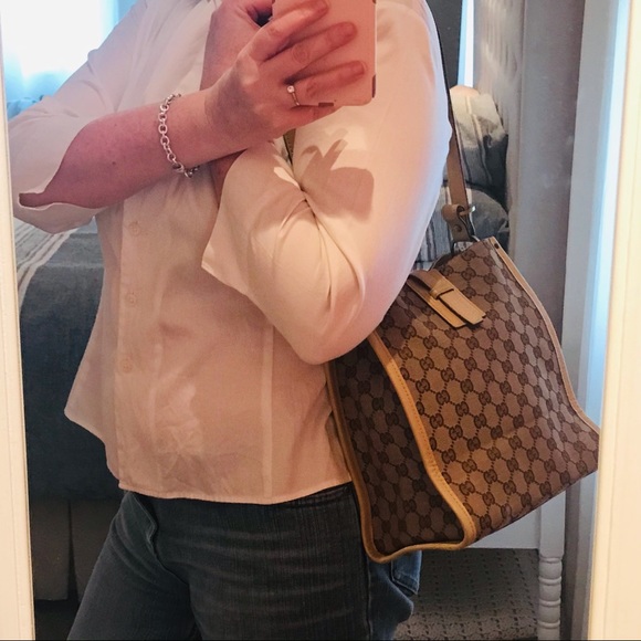 GUCCI | Great Shape! | TOTE ONLY! | GG SUPREME canvas & leather - Picture 7 of 16